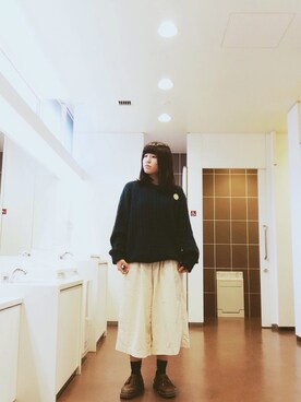 「トイレから失礼しやす」｜「アイテム（その他シューズ）」を使った、kotoneさん（レディース・158cm）の冬コーディネート