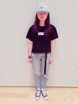 「archives（アルシーヴ）のアイテム（キャップ）」を使った、Aさん（レディース・158cm）の秋コーディネート