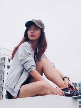 「ZALORA（-）のアイテム（ジャケット/アウター）」を使った、patrine chooさん（レディース・163cm）の夏コーディネート