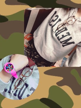 「アイテム（アナログ腕時計、ピンク系）」を使った、みーおさん（レディース・167cm）の秋コーディネート