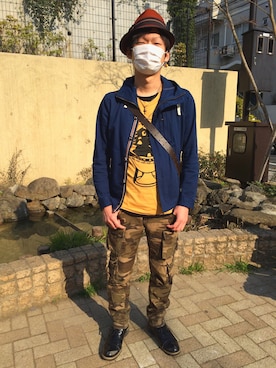 「アイテム（ブルゾン）」を使った、ひろあきさん（メンズ・173cm）の春コーディネート