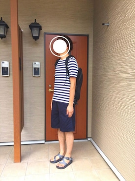 「maillot（マイヨ）のアイテム（トップス）」を使った、4gさん（メンズ・177cm）の夏コーディネート