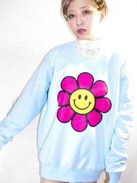「A.D.G（エーディージー）のアイテム（スウェット）」を使った、A.D.Gさん（レディース・150cm）の春コーディネート