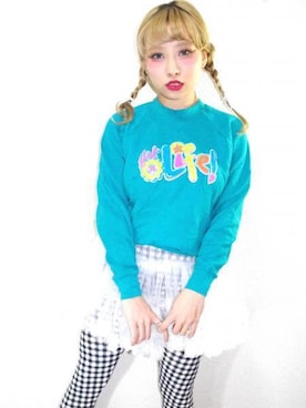 「A.D.G（エーディージー）のアイテム（スウェット）」を使った、A.D.Gさん（レディース・150cm）の春コーディネート