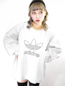 「A.D.G（エーディージー）のアイテム（スウェット）」を使った、A.D.Gさん（レディース・150cm）の春コーディネート
