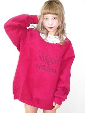「A.D.G（エーディージー）のアイテム（スウェット）」を使った、A.D.Gさん（レディース・150cm）の冬コーディネート