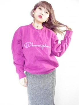 「A.D.G（エーディージー）のアイテム（スウェット）」を使った、A.D.Gさん（レディース・150cm）の冬コーディネート
