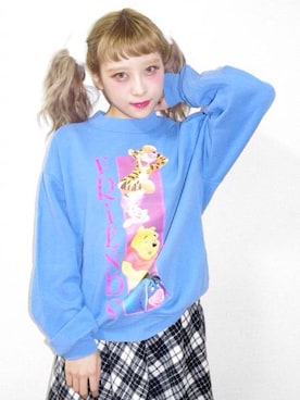 「A.D.G（エーディージー）のアイテム（スウェット）」を使った、A.D.Gさん（レディース・150cm）の冬コーディネート