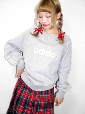 「A.D.G（エーディージー）のアイテム（スウェット）」を使った、A.D.Gさん（レディース・150cm）の冬コーディネート