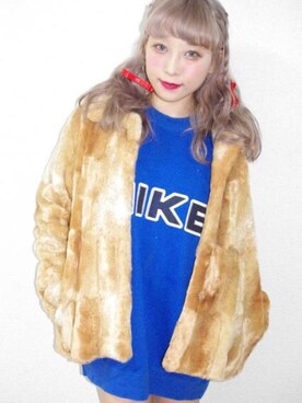 「A.D.G（エーディージー）のアイテム（スウェット）」を使った、A.D.Gさん（レディース・150cm）の冬コーディネート