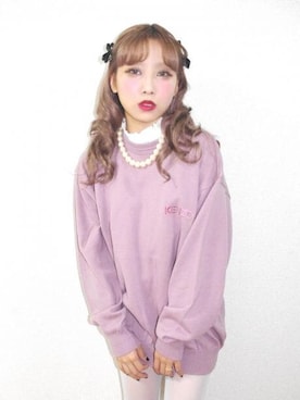 「A.D.G（エーディージー）のアイテム（スウェット）」を使った、A.D.Gさん（レディース・150cm）の冬コーディネート