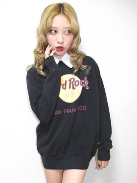 「A.D.G（エーディージー）のアイテム（スウェット）」を使った、A.D.Gさん（レディース・150cm）の冬コーディネート