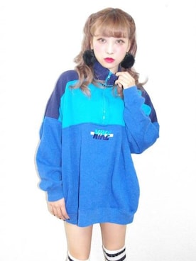 「A.D.G（エーディージー）のアイテム（スウェット）」を使った、A.D.Gさん（レディース・150cm）の冬コーディネート