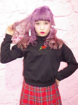 「A.D.G（エーディージー）のアイテム（スウェット）」を使った、A.D.Gさん（レディース・150cm）の冬コーディネート