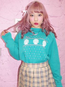 「A.D.G（エーディージー）のアイテム（スウェット）」を使った、A.D.Gさん（レディース・150cm）の春コーディネート
