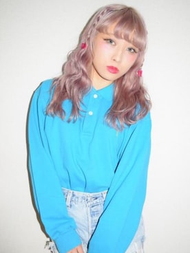 「アイテム（ポロシャツ）」を使った、A.D.Gさん（レディース・150cm）の春コーディネート