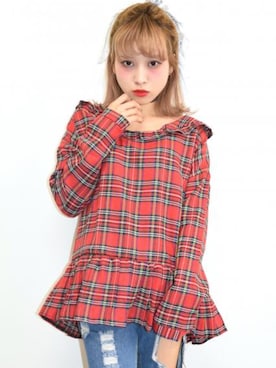 「タータンチェック」｜A.D.Gさん（レディース・150cm）の秋コーディネート