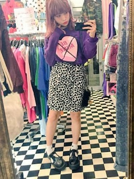 「A.D.G（エーディージー）のアイテム（スウェット）」を使った、A.D.Gさん（レディース・150cm）の冬コーディネート