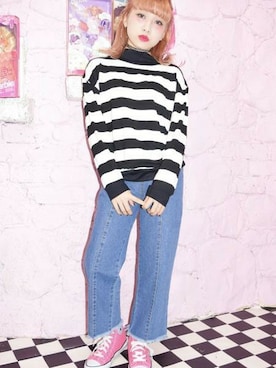 「A.D.G」｜「アイテム（パンツ）」を使った、A.D.Gさん（レディース・150cm）の冬コーディネート