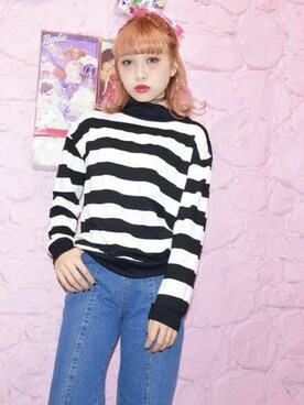「A.D.G（エーディージー）のアイテム（スウェット）」を使った、A.D.Gさん（レディース・150cm）の冬コーディネート