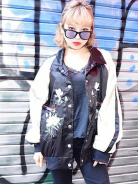 「A.D.G（エーディージー）のアイテム（ブルゾン）」を使った、A.D.Gさん（レディース・150cm）の春コーディネート