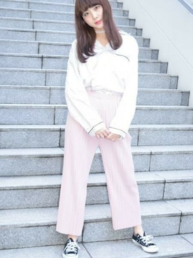 「A.D.G」｜「アイテム（パンツ）」を使った、A.D.Gさん（レディース・150cm）の春コーディネート