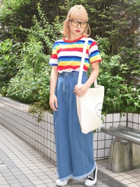 「A.D.G」｜「アイテム（バッグ）」を使った、A.D.Gさん（レディース・150cm）の夏コーディネート