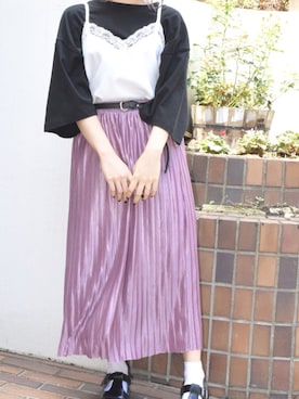 「原宿」｜「アイテム（キャミソール）」を使った、A.D.Gさん（レディース・150cm）の夏コーディネート