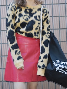 「レザースカート」｜A.D.Gさん（レディース・150cm）の秋コーディネート