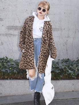 「A.D.G（エーディージー）のアイテム（チェスターコート）」を使った、A.D.Gさん（レディース・150cm）の冬コーディネート