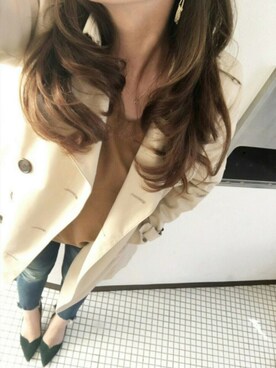 「CLEARIMPRESSION （クリアインプレッション）のアイテム（ジャケット/アウター）」を使った、min_min﻿さん（レディース・151cm）の冬コーディネート