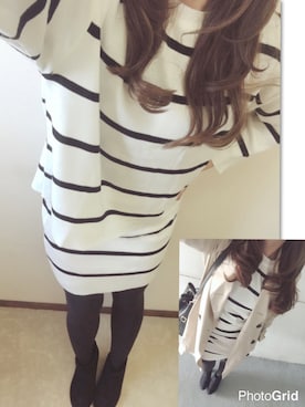 「CLEARIMPRESSION （クリアインプレッション）のアイテム（ジャケット/アウター）」を使った、min_min﻿さん（レディース・151cm）の冬コーディネート