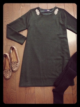 「Aラインワンピース」｜edvisさん（レディース・165cm）の冬コーディネート