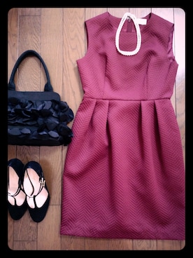 「おめかしコーデ」｜edvisさん（レディース・165cm）の冬コーディネート