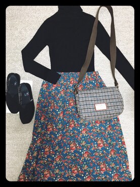 「黒ニット」｜edvisさん（レディース・165cm）の秋コーディネート