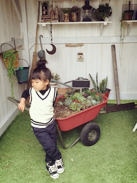 SERI-NAさん（キッズ・100cm）の春コーディネート