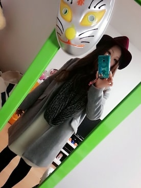 「one way（ワンウェイ）のアイテム（チェスターコート）」を使った、やささん（レディース・163cm）の冬コーディネート