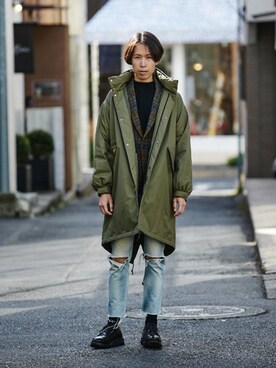 ミスターオリーブKAWADAダウンモッズコート