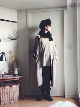 「LANCEL（ランセル）のアイテム（ジャケット/アウター）」を使った、Ｒさん（レディース・161cm）の冬コーディネート