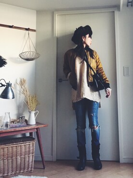 「SEE BY CHLOE（シーバイクロエ）のアイテム（ジャケット/アウター）」を使った、Ｒさん（レディース・161cm）の冬コーディネート