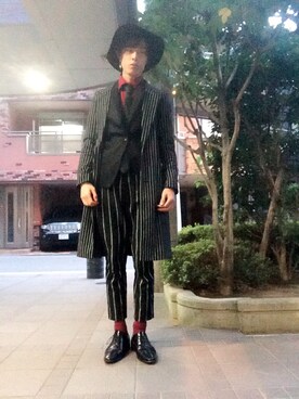 「EMODA（エモダ）のアイテム（トレンチコート）」を使った、Ryo $himayoshiさん（メンズ・179cm）の秋コーディネート