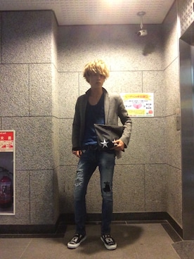 「DANKE SCHON（ダンケシェーン）のアイテム（バッグ）」を使った、Ryo $himayoshiさん（メンズ・179cm）の秋コーディネート