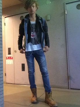 「JOYRICH」｜「アイテム（ブルゾン）」を使った、Ryo $himayoshiさん（メンズ・179cm）の秋コーディネート