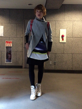 「海外セレブ風」｜「アイテム（その他アウター）」を使った、Ryo $himayoshiさん（メンズ・179cm）の冬コーディネート