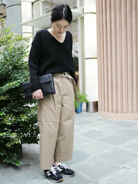 「クロップドパンツ」｜JOURNAL STANDARD 本社スタッフ Aさん（レディース・162cm）の冬コーディネート