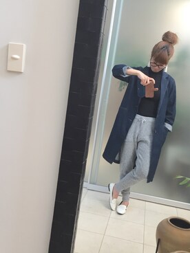 「UNITED ARROWS（ユナイテッドアローズ）のアイテム（ピアス（両耳用））」を使った、SUZUさん（レディース・163cm）の秋コーディネート