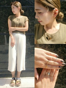 「アイテム（イヤリング）」を使った、ENchan.さん（レディース・151cm・20代）の夏コーディネート