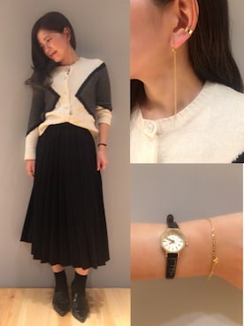 「アイテム（腕時計）」を使った、ENchan.さん（レディース・151cm・20代）の冬コーディネート