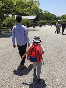 「F.O.KIDS（エフオーキッズ）のアイテム（バッグ）」を使った、こはこはるんるんさん（キッズ・120cm）の秋コーディネート