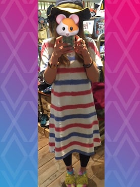 「go slow caravan」｜「アイテム（ワンピース/ドレス）」を使った、チャンタケさん（レディース・150cm）の夏コーディネート